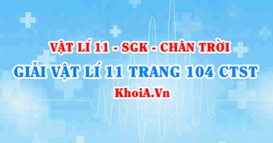 Giải Vật lí 11 trang 104 Chân trời Sáng tạo